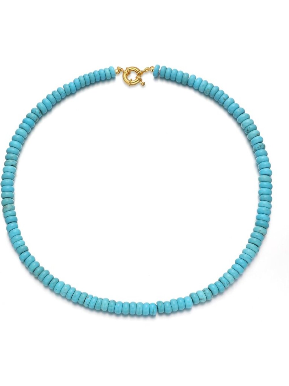 Women's Dark Blue Beaded Gold Choker Necklace Boho Summer Beach Jewelry